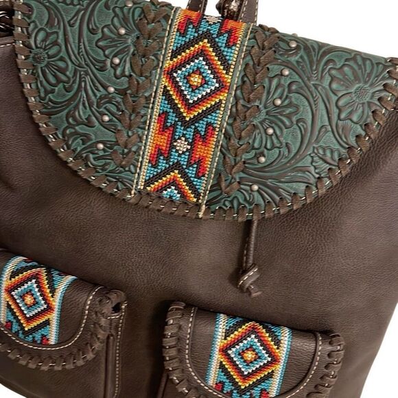 Montana West Tooled Collection Western Backpack - Picture 2 of 10